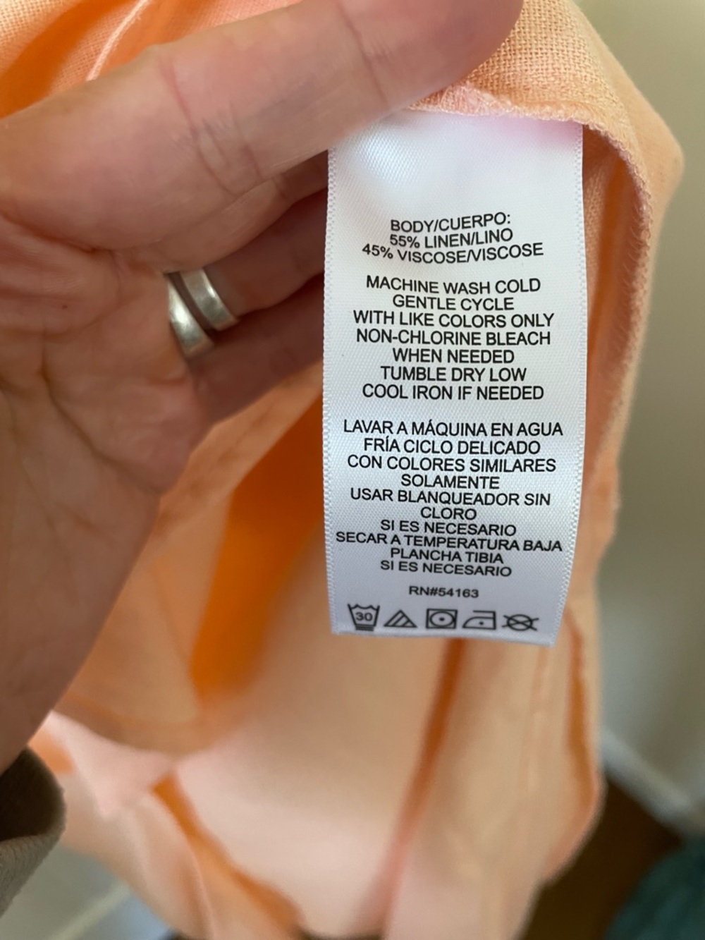 DKNY Women’s Sleeveless Linen Viscose Dress Peach Salmon Sz Plus XXL  Maxi - Picture 6 of 7